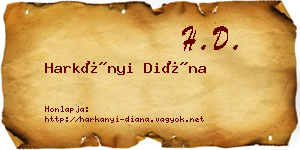 Harkányi Diána névjegykártya